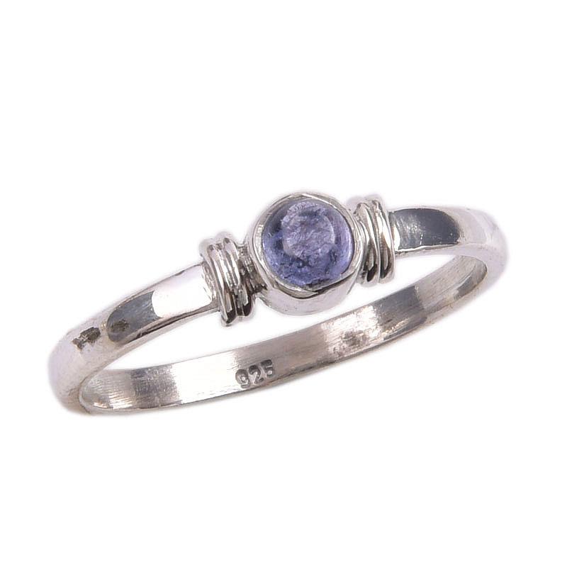 Natural Tanzanite Gemstone 925 Solid Sterling Silver Jewelry Ring Size 5.5 G2f03