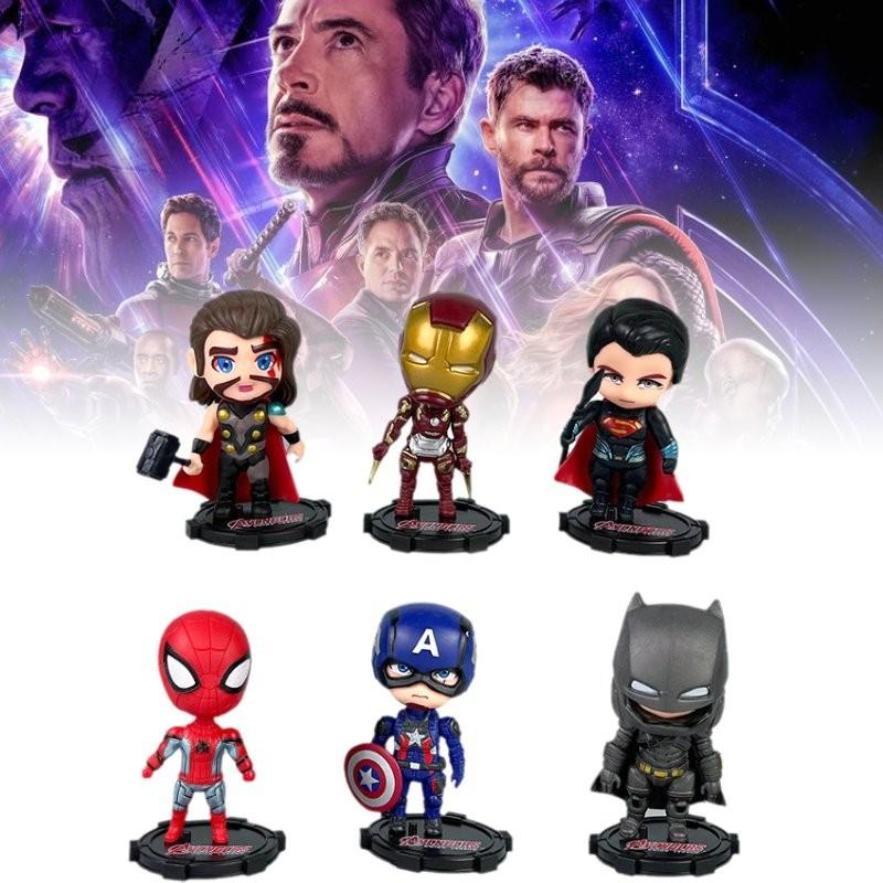 The Avengers 6pcs Justice League Character Pvc Toy Doll Model Gifts Christmas
