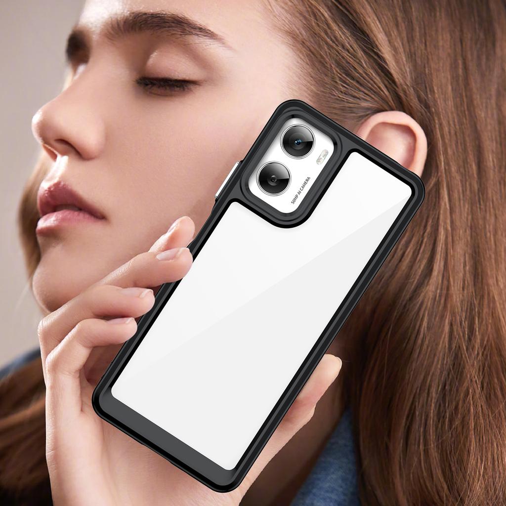 For Motorola Moto G06 Power 4G/Motorola Moto G06 4G Phone Case WANLONFENG XC Series TPU Acrylic Cover with Tempered Glass (Big Lens Hole)
