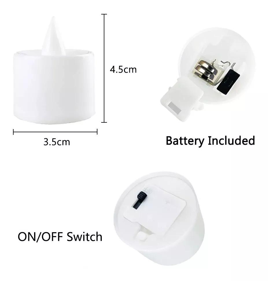 24pcs LED Candles Flameless Candle Battery Operated, 200+Hours Fake Electric LED Candles Tea Lights