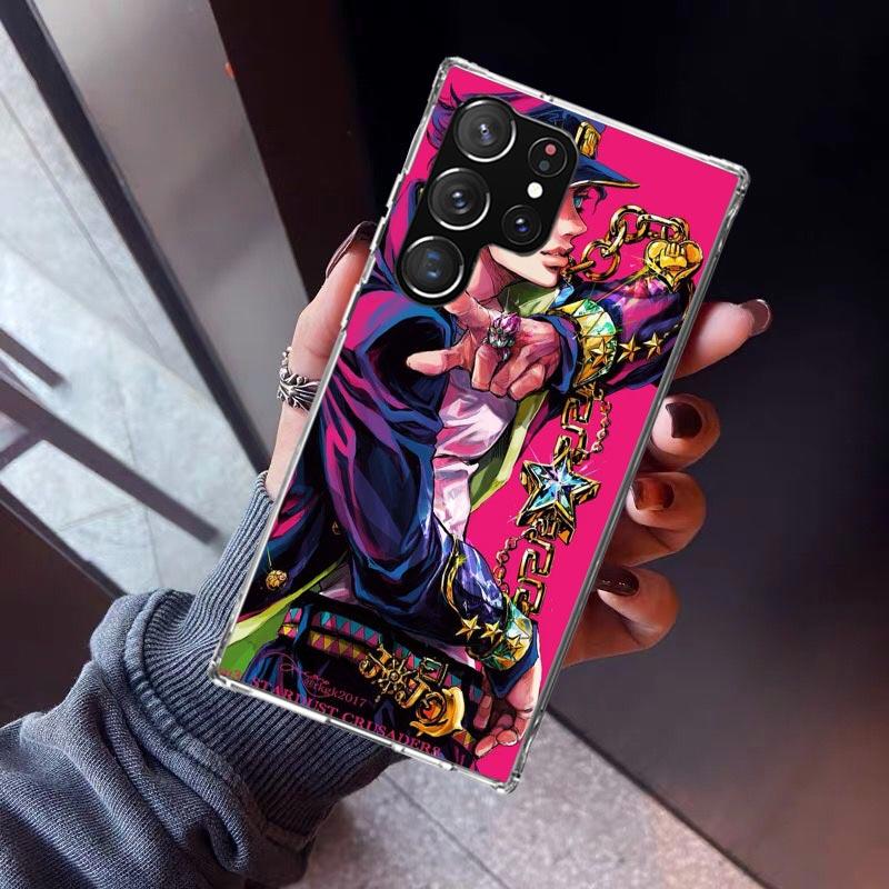 JoJo's Bizarre Adventure Kujo Jotaro Phone Case For Samsung Galaxy S23 S24 S25 Edge S26 Ultra S22 + S21 Plus S20 FE Cover Silico