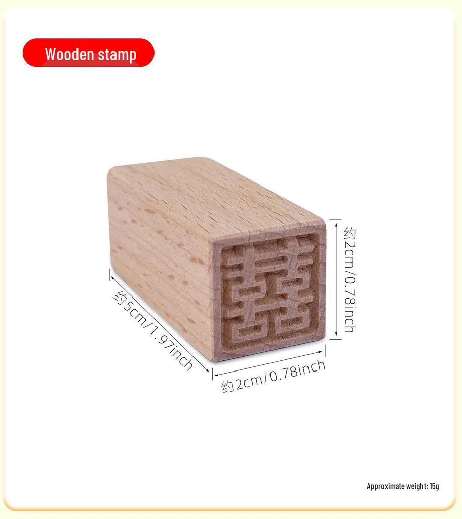 16-Piece Solid Wood & Ceramic Sculpture Tool Set: Mooncake Texture Mold Stamps - Creative Shapes