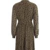 Shop   Women S Leopard waiStStrap Pleated Long Sleeve Maxi dreSS Ivory Cp Wdr 16