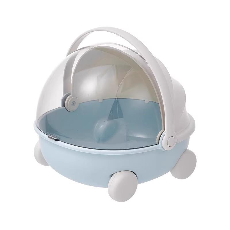 

1px Hamster Cage with External Portable Travel Cage, Safe and Escape-proof Small Pet Handheld Cage синій