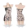Domila New Chinese Antique Printed Tube Top Who Skirt Sexy Underwear Sexy Hip Set Perspective Suspender Nightdress