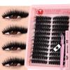216 Clusters Single Cluster D Curve False Eyelashes Daily Activities 8-16Mmdiy Segmented Grafting Dense Hair