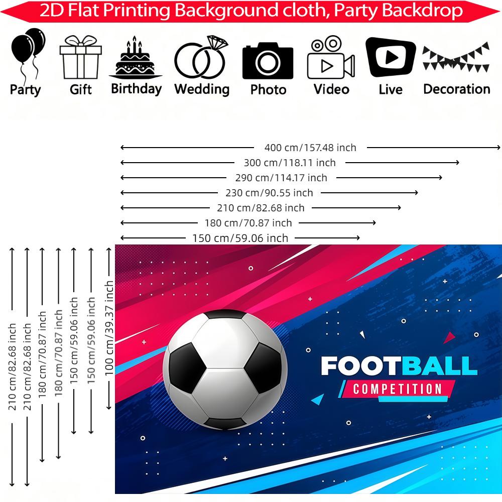 1 Stück Fußballspiel Hintergrundtuch Banner geeignet für Fußballspiel Dekoration Jubiläum Feiertagsfeier