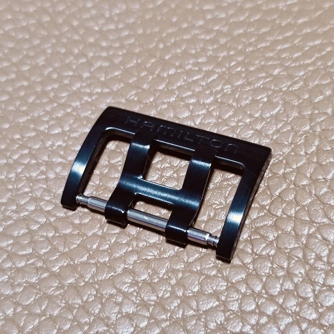 Used Hamilton 22mm pin buckle buckle black PVD unused
