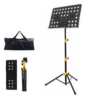 Heavy Duty Foldable Sheet Music Stand Height Adjustable Music Stand With Carrying Bag Waterproof Music Book Clip Holder Bracket