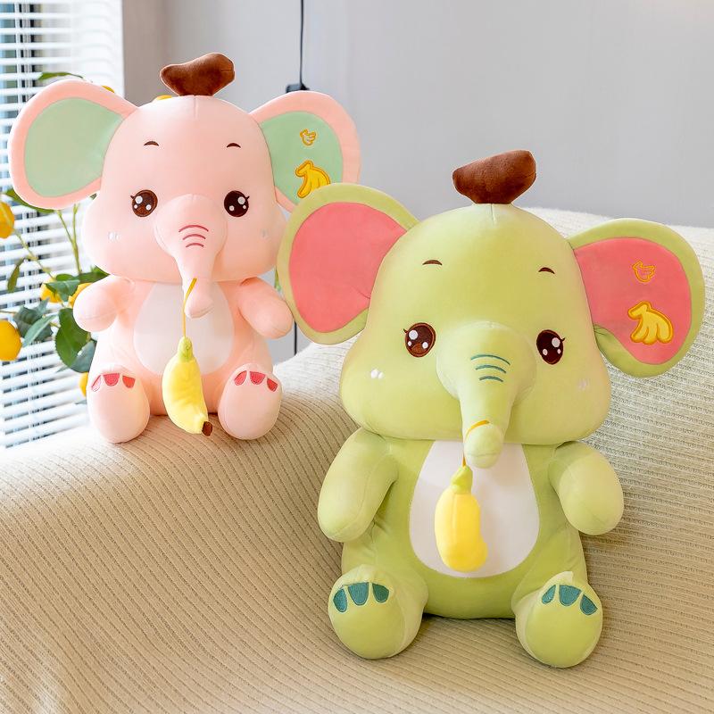 Cartoon Elephant Doll Cute Banana Elephant Plush Toy Children Comfort Pillow Activity Small Gift