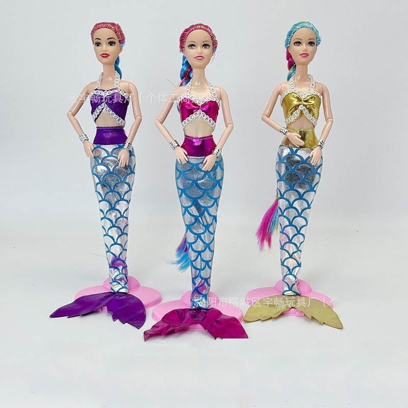 1/6 Beautiful Mermaid Princess Fairy Doll Toys 30CM Mermaid Princess Joints Movable Fashion Fishtail Dress DIY Dress-up Toys