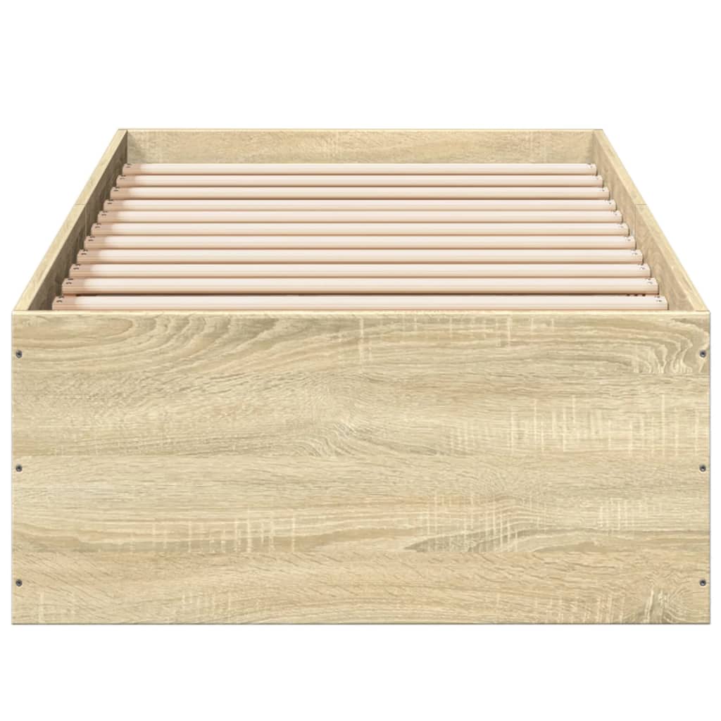 Bed Frame without Mattress Sonoma Oak 75 x 190 cm Wood Based Panel