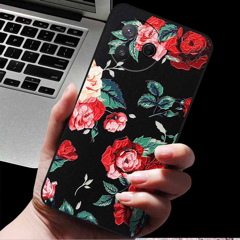 For Xiaomi Poco F7 Pro/ Poco F7 Ultra 3D Relief Embossed Retro Silicone Back Cover Case for Poco F7 Pro 5G Emboss Funda F7 Ultra