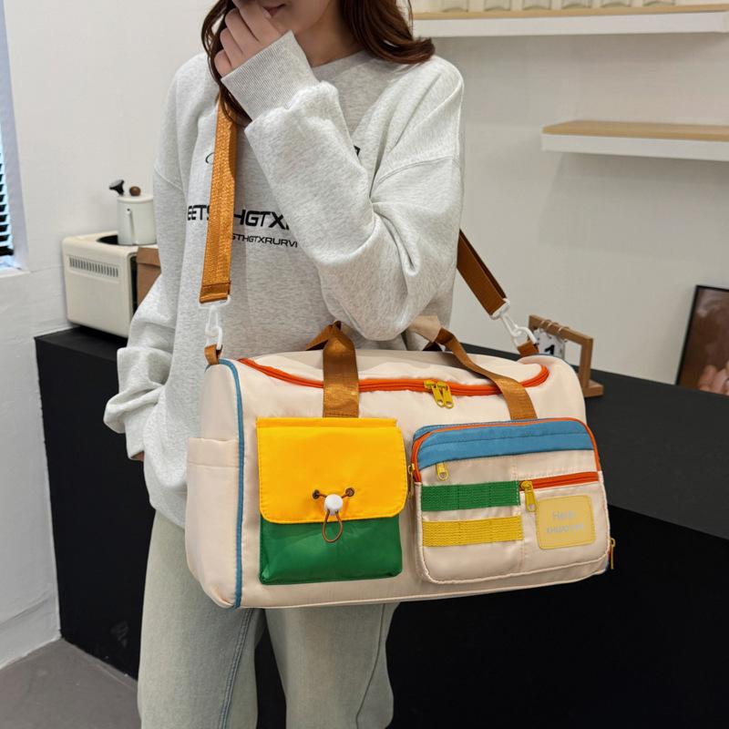 High-value Leisure Sports Fitness Bag, Female Portable Messenger Large-capacity Luggage, Light and Short-distance Business Travel Bag
