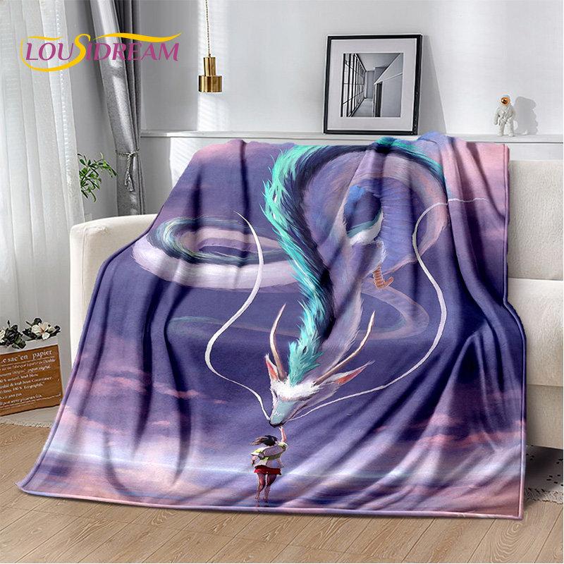 Spirited Away Cartoon Anime Soft Plush Blanket,Flannel Blanket Throw Blanket for Living Room Bedroom Bed Sofa Picnic Cover Kids