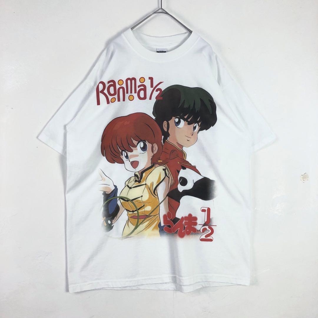 

[USED] 3688 Ranma 1/2 Anime Double-Sided Big Print T-Shirt White