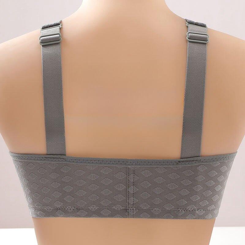 Women's Front Buckle Bra Without Steel Ring Thin Underwear Push Up Bra A/B Cup