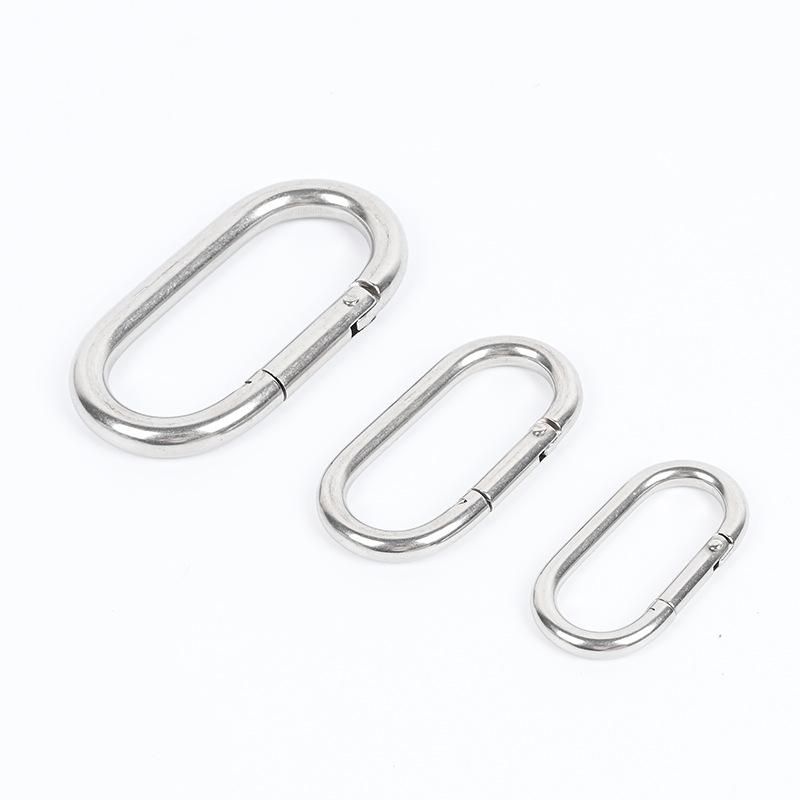 304 Stainless Steel Spring Carabiner Safety Buckle with High Load-Bearing Capacity