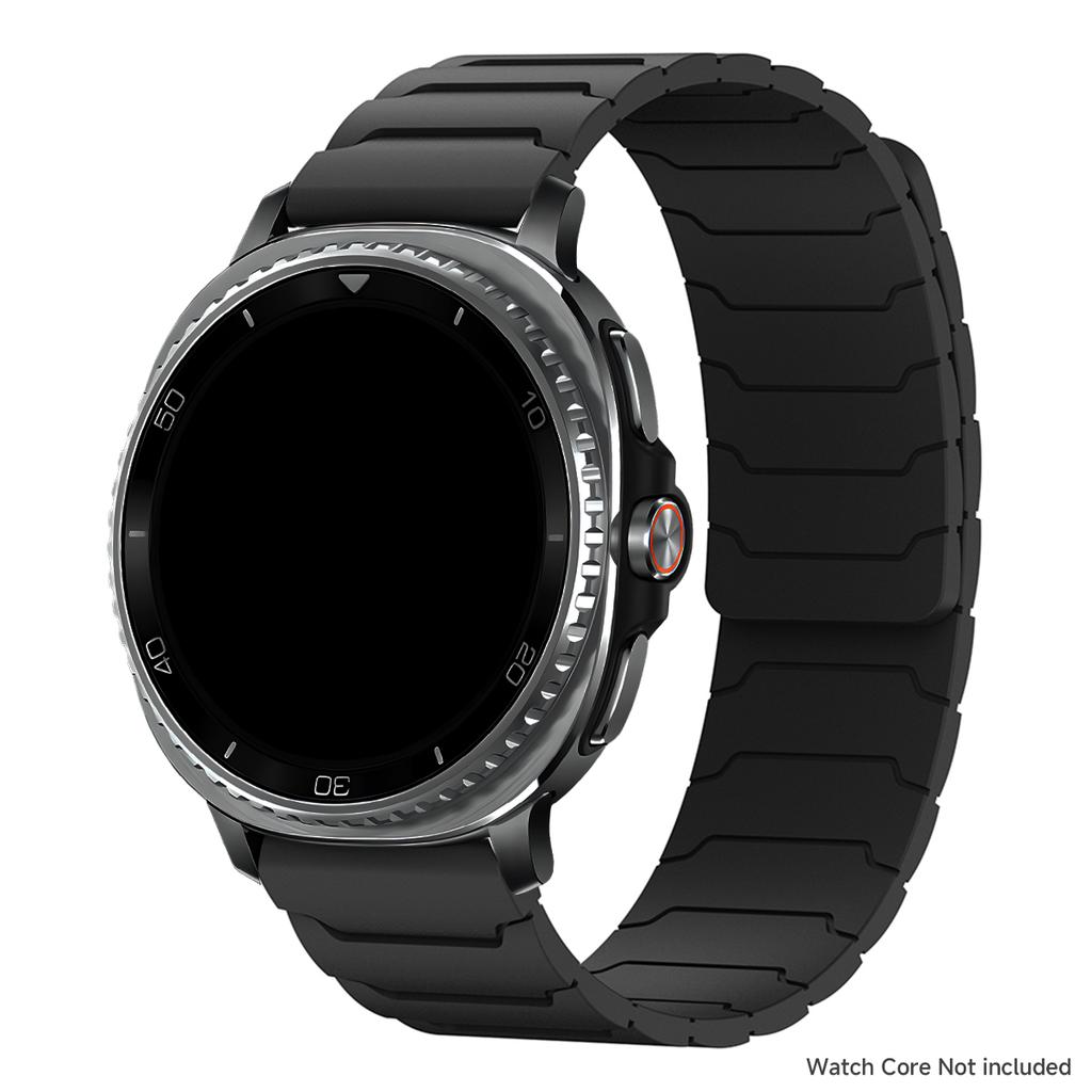 Magnetic Loop Strap for Samsung Galaxy Watch 8/8 Classic Silicone Sport Band for Galaxy Ultra 2025/7 Ultra Two-tone Bracelet