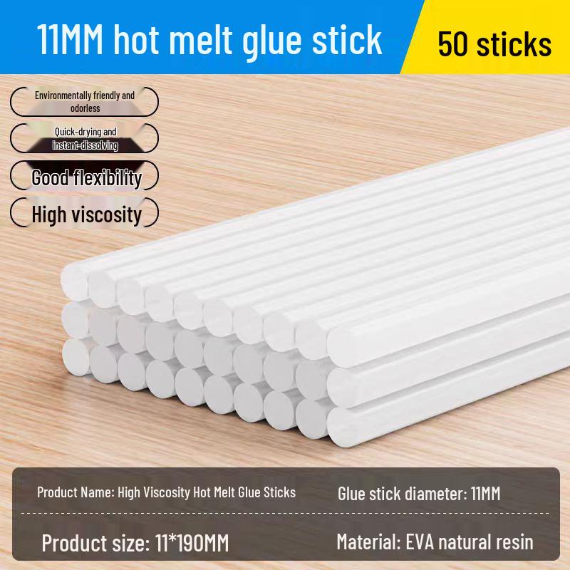 Electric Hot Melt Glue Gun with High Viscosity 11mm Glue Sticks for Household and Crafts