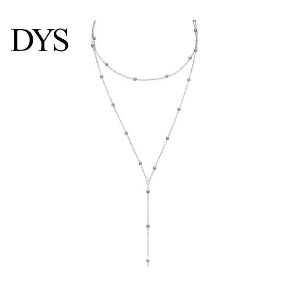 Premium Quality Jewelry Ladies Lariat Necklace Women Y-Shaped Pendant Beaded High-end Alloy Chain Drop Hypoallergenic Gift for Her