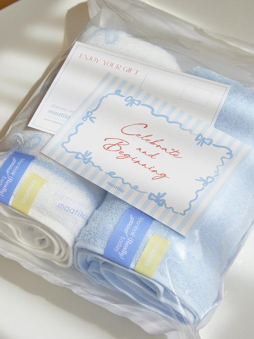 Maatila Premium Combed 40-Count Antibacterial Heavy-Duty Hotel Towels 200g 2P Set (4 Types) 02. Shower Butter