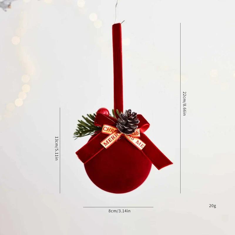 Christmas Ball Ornament Nordic Bells Christmas Tree Hanging Pendants Decorations For Home New Year Party Supplies Gifts