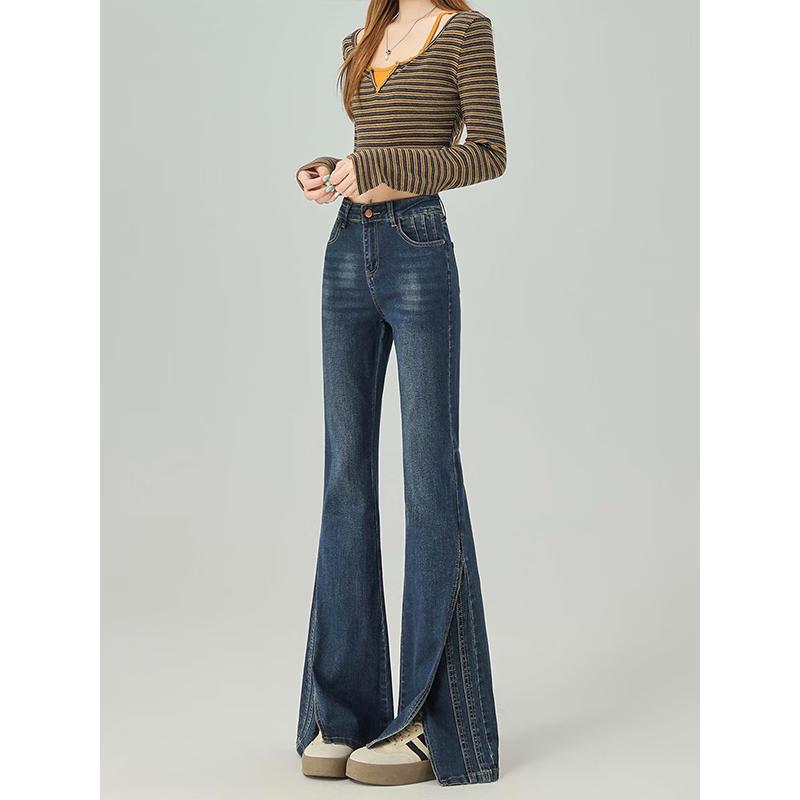 La Chapelle American-Style High-Waisted Flared Jeans