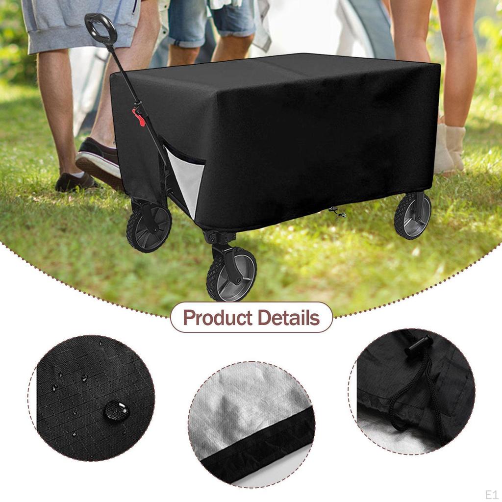 Wagon Cover Folding Multifunctional Utility Drawstring Oxford Cloth for Fishing