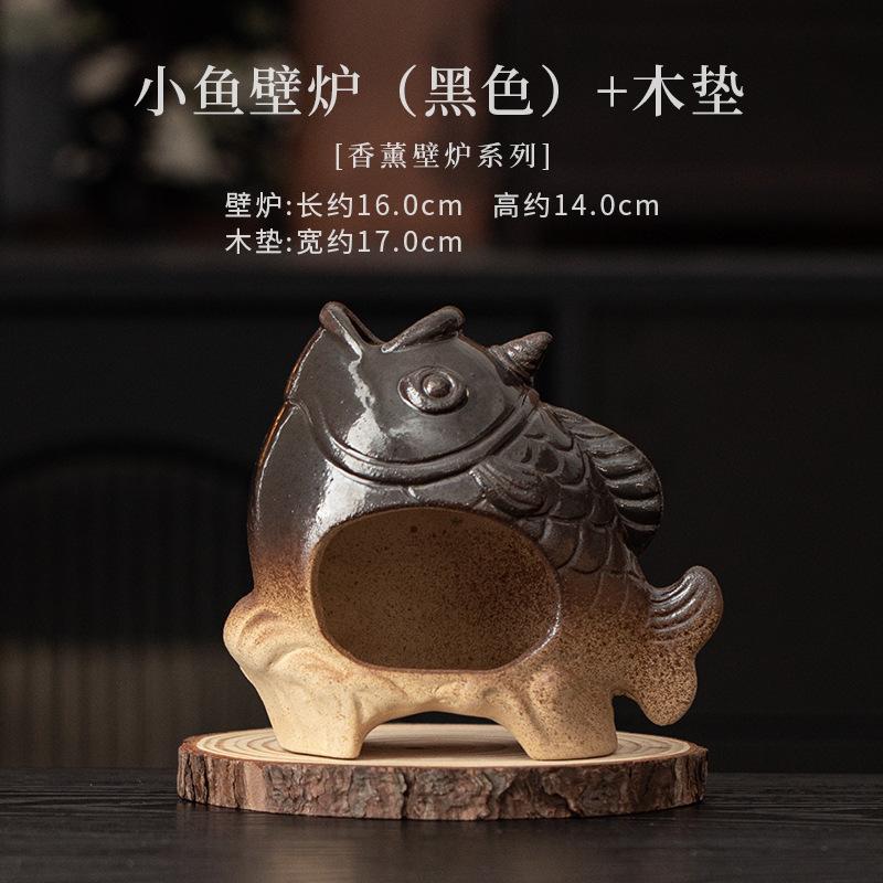 Antique-style Small Fish Incense Holder Mist Smoking Steamers Incense Burners Meditation Censer Tableware Supplies Decoration