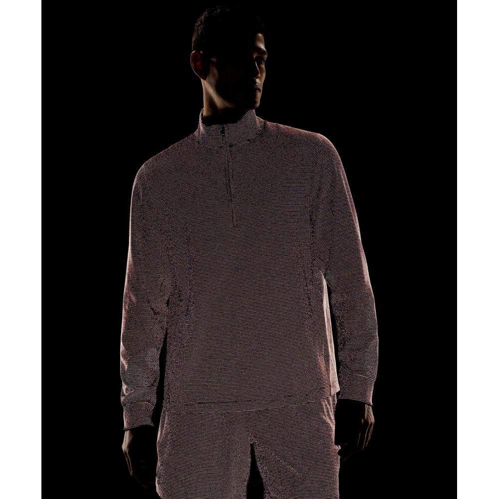 Lululemon Reflective Knit Running Half Zip White Black