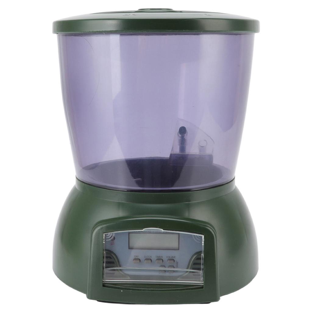 4.25L Automatic Fish Feeder LCD Screen Display Battery Powered Auto Pond Fish Food Dispenser for