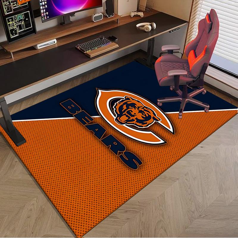 Chicago Bears Logo Area Rug for Office, Chair Rug, Decorative Carpet Livingroom Mat, Large Size Fan Gifts Christmas Gifts