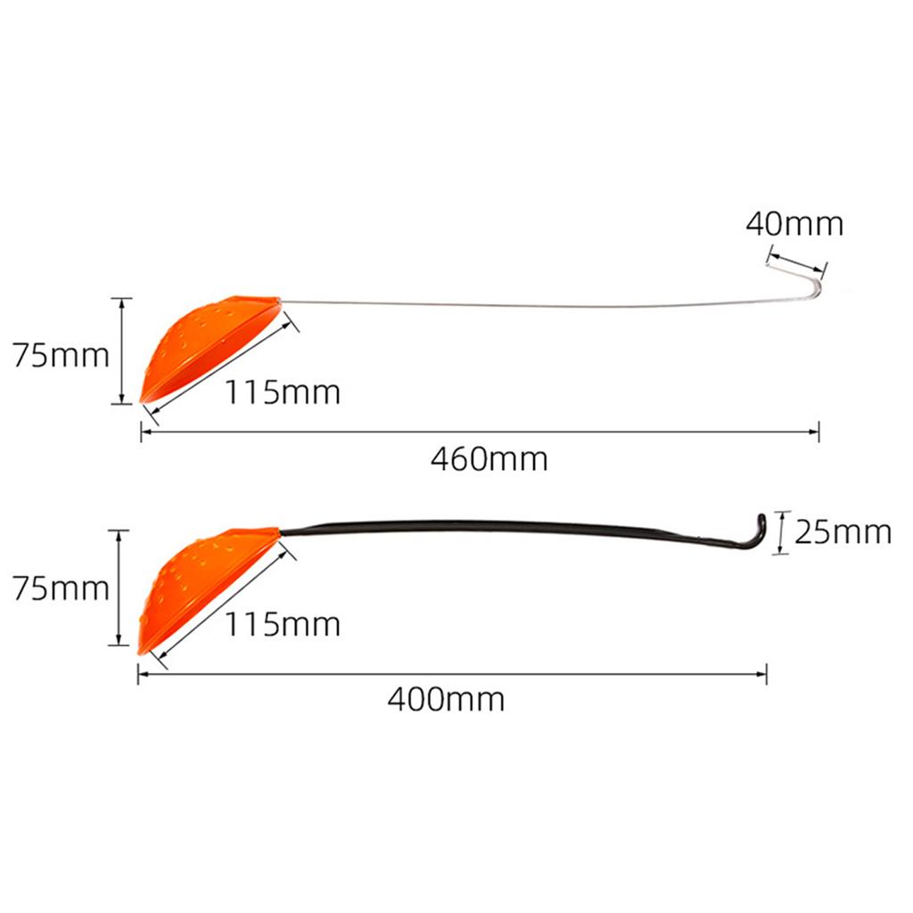 Metal Skimmer, Ice Fishing Scooper Slag Skimmer, Durable Hook Design Skimmer for Winter Fishing