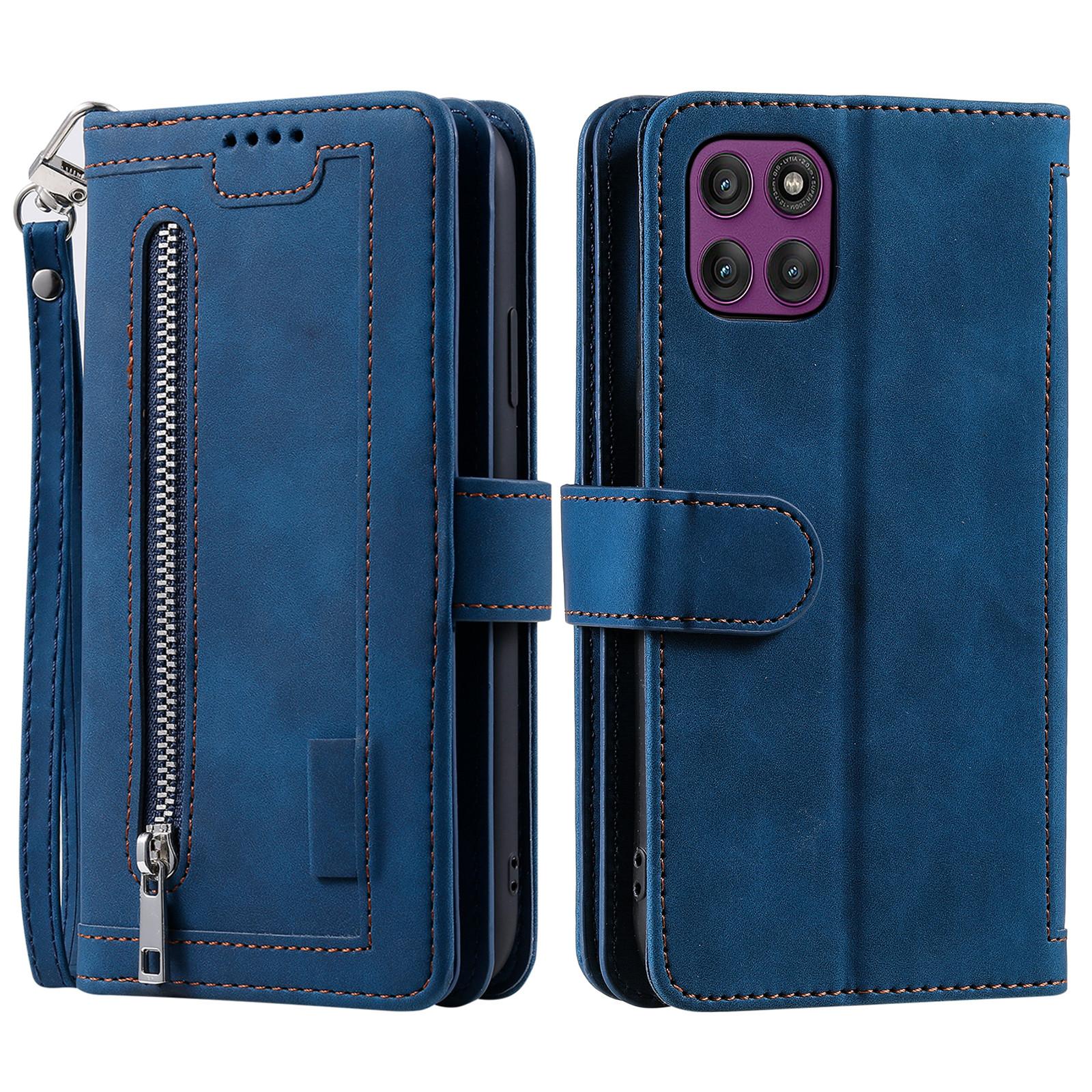 Blue PU Leather