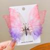 2pcs Korean Moving Butterfly Hair Clips for Girls Double Layered Wings Pearl Butterfly Hairpin Headwear Girls Kids Hair Accessories