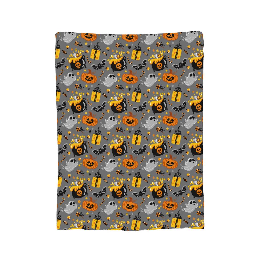 Cartoon Bat Halloween Gothic Blankets Fleece  Winter  Portable Lightweight Thin Throw Blanket for Bed Bedroom Rug Piece