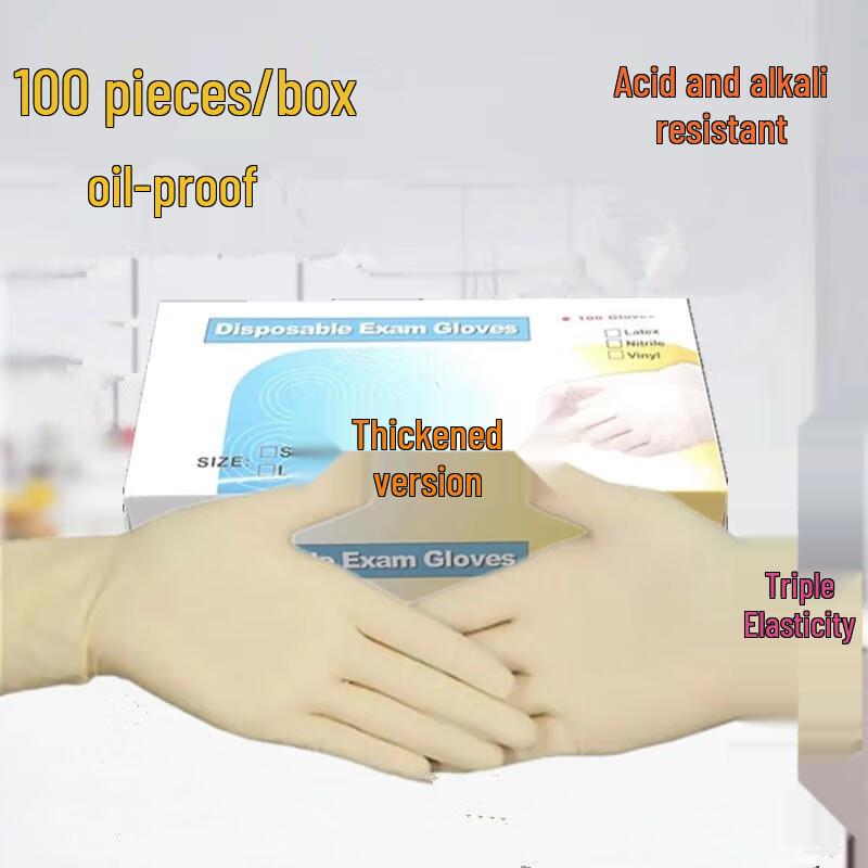 HANDUNYOU Industrial Thickened Acid-Alkali Resistant Latex Gloves