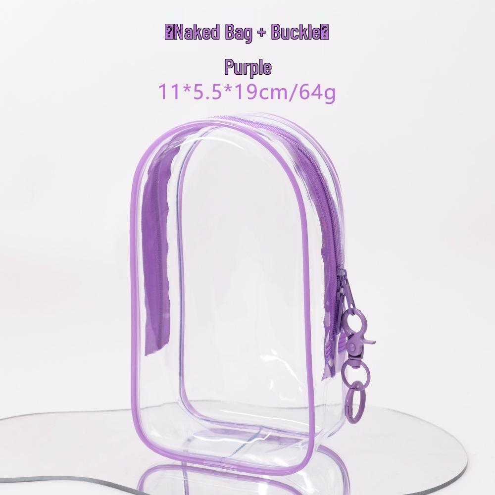 19cm Transparent Doll Stroller Bag - Fashionable, Waterproof PVC, Dustproof, Display Bag for Blind Box Dolls.