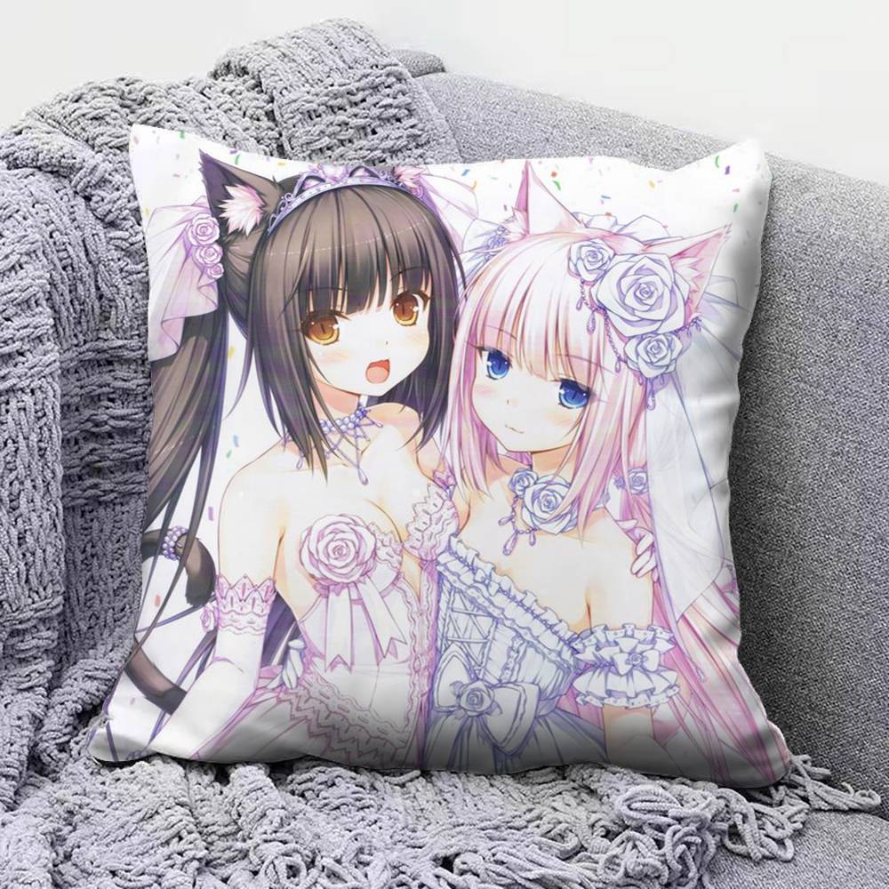 Nekopara Anime Girl Game  Home Sofa Cushion Covers and Aecorative Custom Pillow Covers
