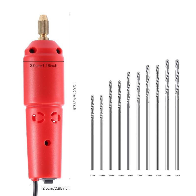 Handheld 0.8-1.2mm Rotary Drill Tool Pendant Christmas Gift Making Tool