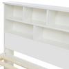 Solid Wood Single Bed with Drawers and Slatted Base, Bookshelf Teenagers and Adults Children's Bed, 90x200cm White