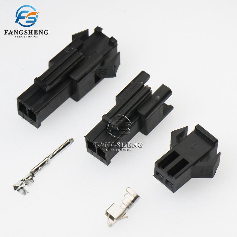 10/ 50 Sets JST SM2.54 2/3/4/5/6/7/8/9/10/11/12 Pin Pitch 2.54mm SM Female and Male Wire Connector Housing SM-2P SM-2R SM2.54MM