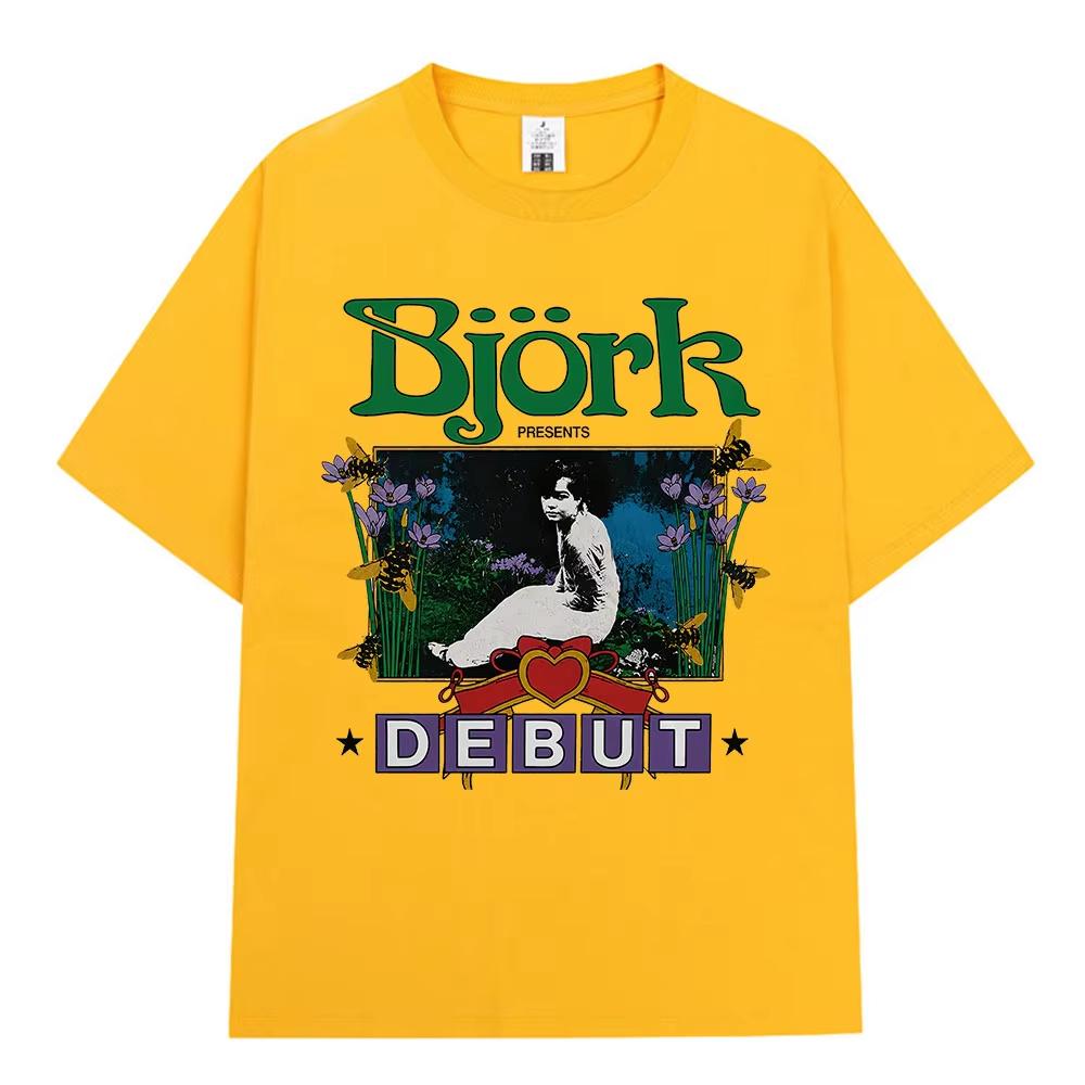 2026 New Bjork Debut Album Merch Graphic‑Print Unisex Short‑Sleeve T‑Shirt, Vintage Fashion Casual Street‑Wear Top