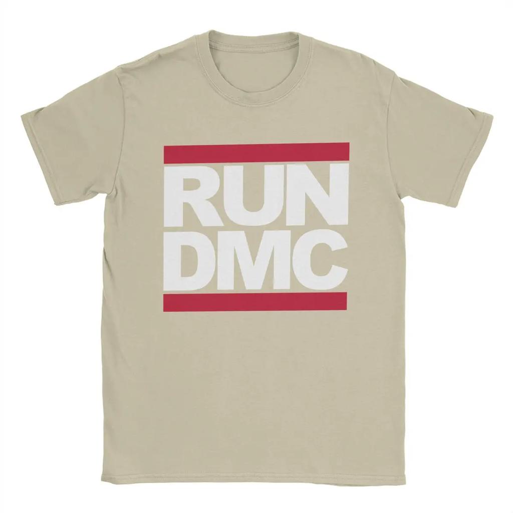 Run DMC Logo T-Shirts for Awesome Cotton Tee Shirt Round Neck Short Sleeve T Shirt Birthday Present Tops