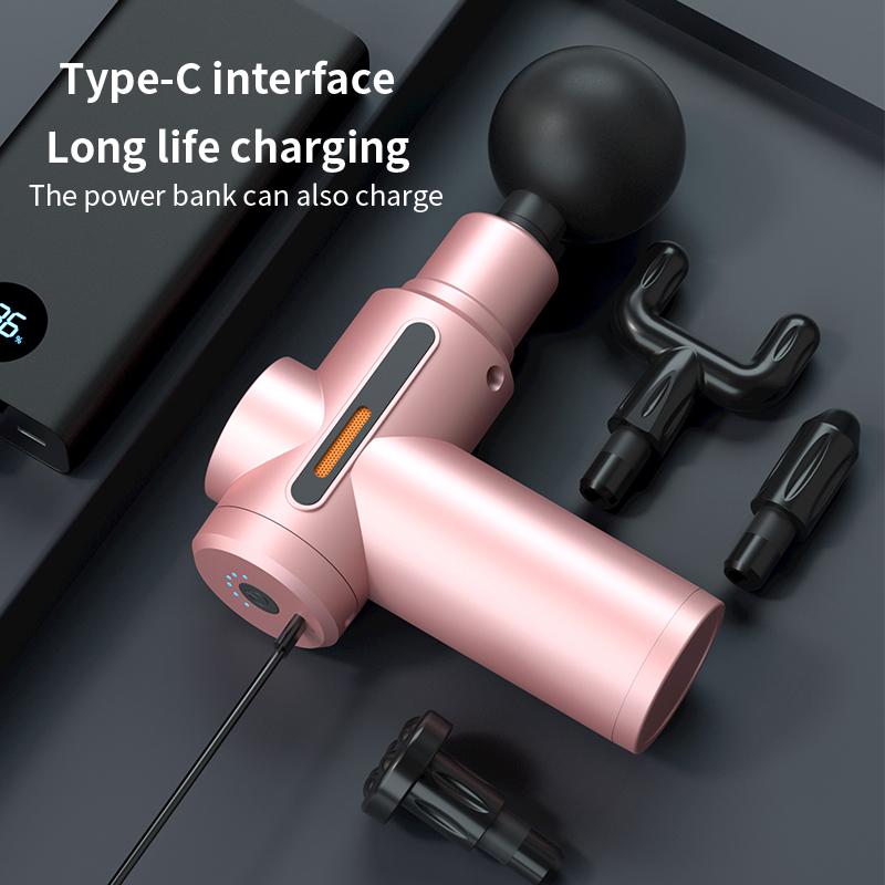 Mini Elektrisk Massasjepistol Perkusjonspistol Fascia-pistol Dypvev Nakke Kropp Rygg Muskelavslapning Fitness Formende Slanking