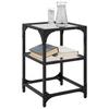 VidaXL Coffee Tables with Transparent Glass Tops 2 Pcs Steel, Side Table, Living Room Table, Tea Table, End Table 845999