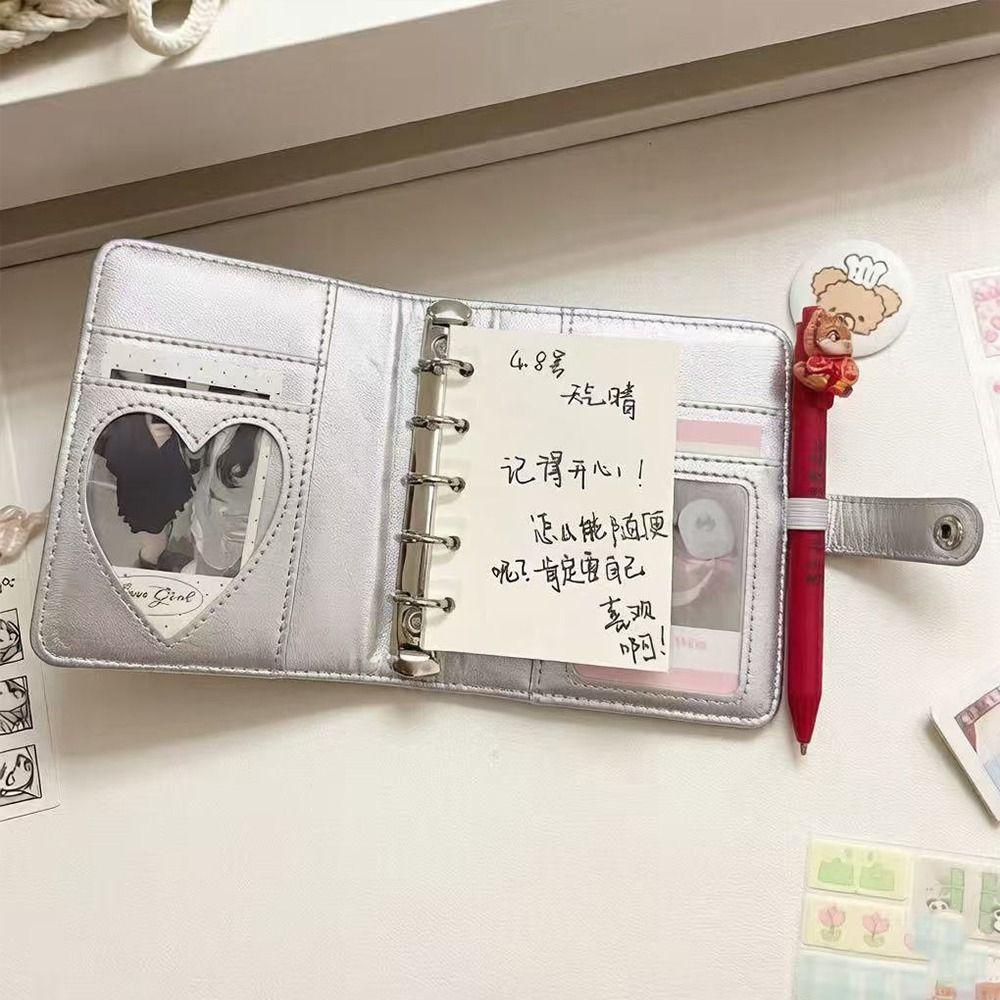 PU Leather M5 Notebook with Photo Window Pocket Journal Planner Book  School Office