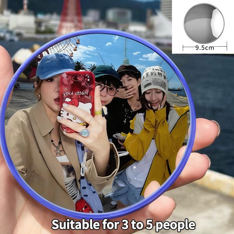 Travel Convex Mirror Photography Prop High-Definition Mirror Handheld Small Mirror Portable Makeup Mirror Travel Decor Prop