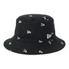 New Era BUCKET01 RV FLAG MONOGRAM BLK Reversible Bucket Sizes NER36C4151 Hat, Black, M/L, 14388505,